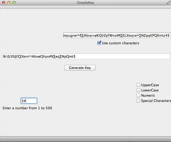 Download web tool or web app SimpleKey to run in Windows online over Linux online