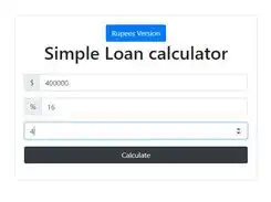 Download web tool or web app Simple Loan Calculator