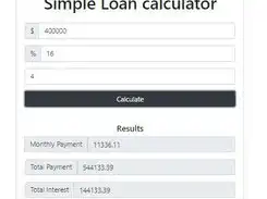 Download web tool or web app Simple Loan Calculator
