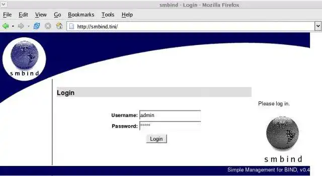 Download web tool or web app Simple Management for BIND