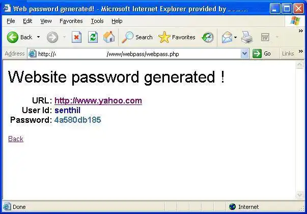 Download web tool or web app Simple Password Generator and Retriever