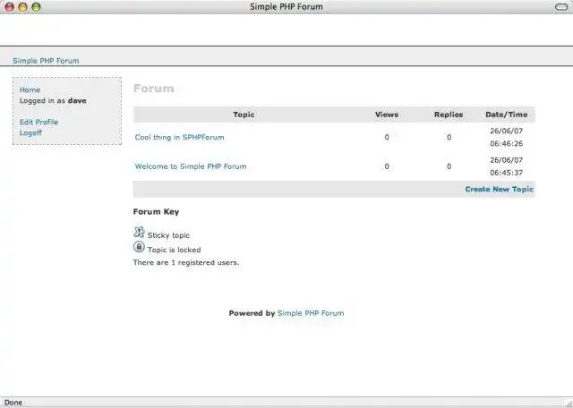 Download web tool or web app Simple PHP Forum