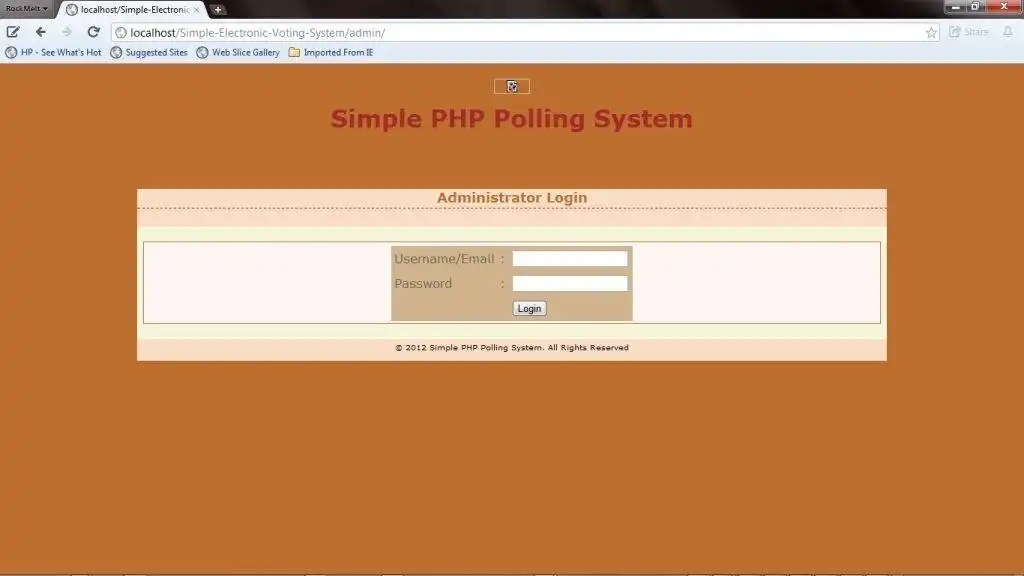 Unduh alat web atau aplikasi web Sistem Polling PHP Sederhana