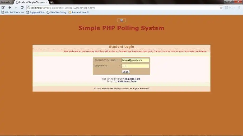 Mag-download ng web tool o web app Simple PHP Polling System