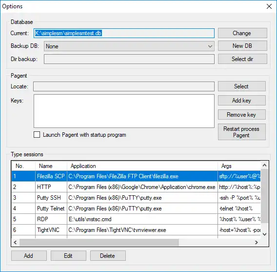 Download web tool or web app Simple Session Manager