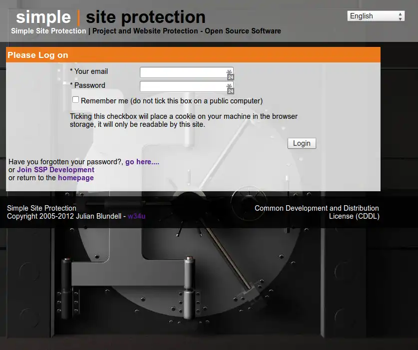 下载 Web 工具或 Web 应用程序 Simple Site Protection