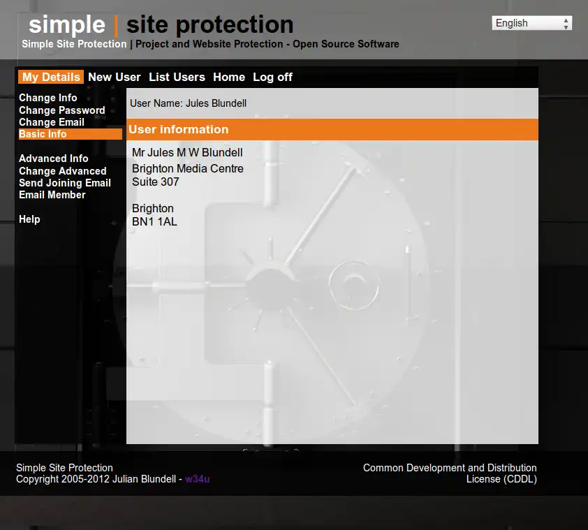 Download web tool or web app Simple Site Protection