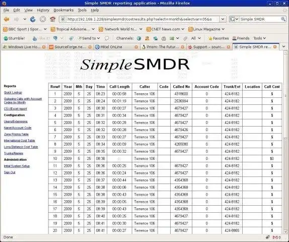 Unduh alat web atau aplikasi web SimpleSMDR