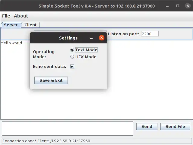 ابزار وب یا برنامه وب Simple Socket Tool را دانلود کنید