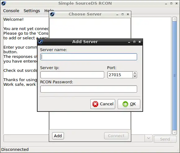 Download web tool or web app Simple SourceDS RCON