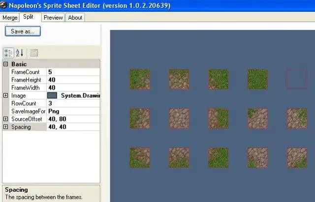 Muat turun alat web atau aplikasi web Simple Sprite Editor