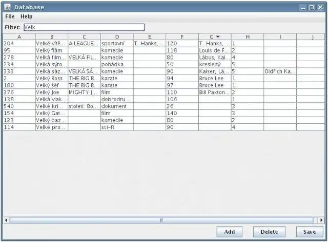 Télécharger l'outil Web ou la base de données swing simple de l'application Web