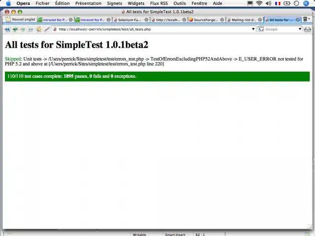 Muat turun alat web atau aplikasi web SimpleTest