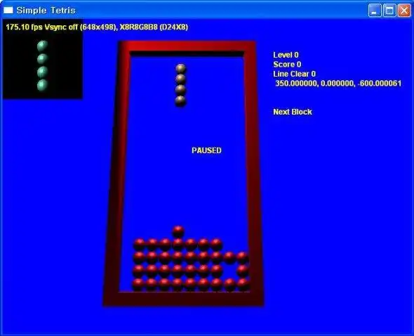 Scarica lo strumento Web o l'app Web Simple Tetris for Study and Fun da eseguire in Windows online su Linux online