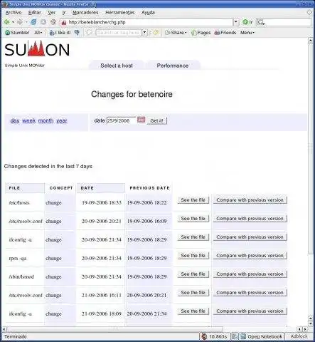 Download web tool or web app Simple Unix MONitor (sumon)