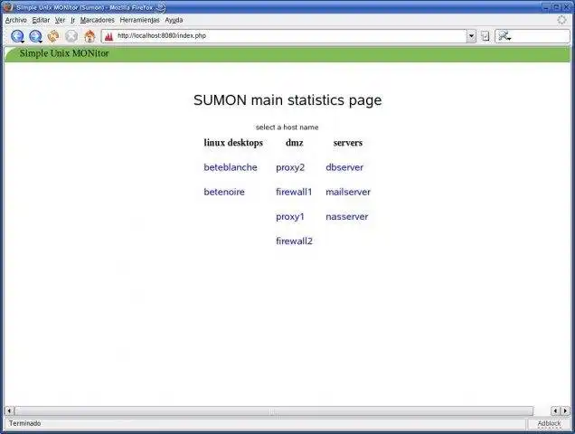 Download web tool or web app Simple Unix MONitor (sumon)