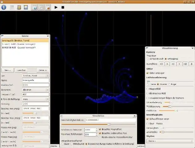 Download web tool or web app Simulation of charged particles to run in Linux online