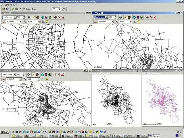 웹 도구 또는 웹 앱 다운로드 도시 이동성 시뮬레이션