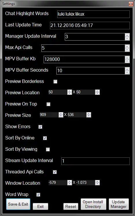 Download webtool of webapp SimuliX Twitch Stream Viewer