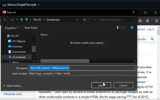 Muat turun alat web atau aplikasi web SingleFile