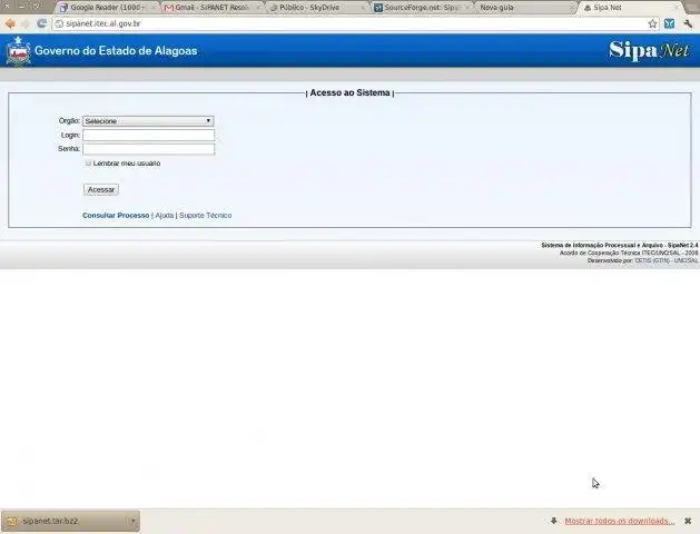 Download web tool or web app SipaNet - Sistema de Protocolo