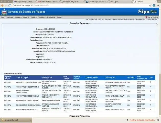 Download web tool or web app SipaNet - Sistema de Protocolo