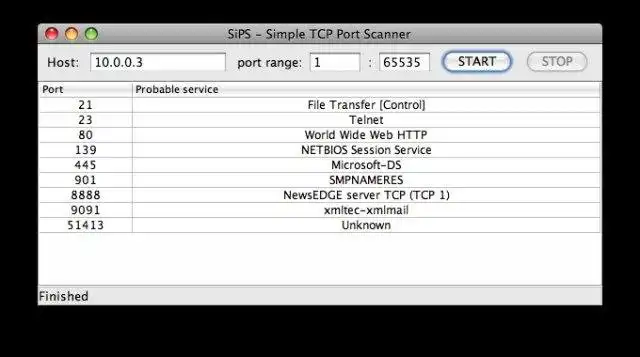Download web tool or web app SiPS - Simple TCP Port Scanner