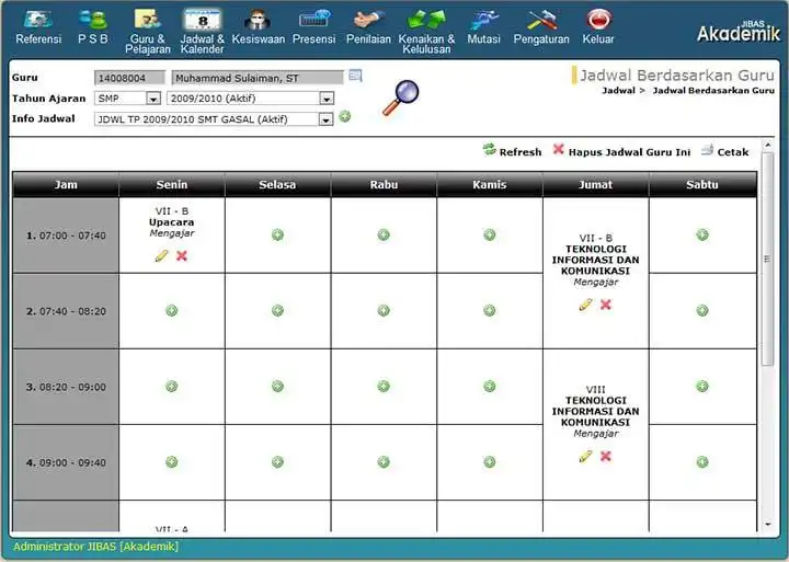 Muat turun alat web atau aplikasi web SISFO JIBAS