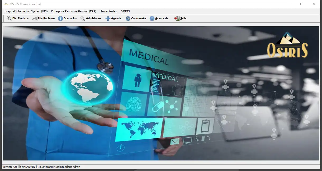 Download web tool or web app Sistema Hospitalario Osiris HIS-ERP
