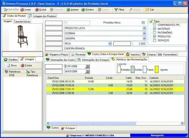 Download web tool or web app Sistema Processa E.R.P. Open Source