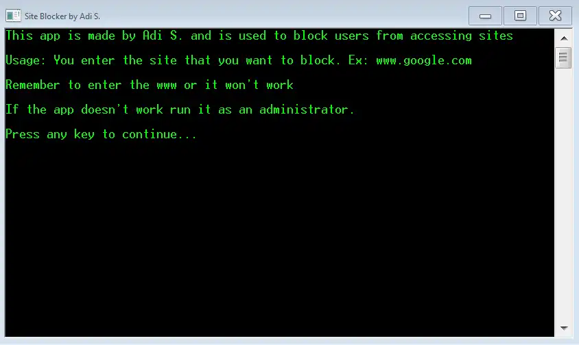 Download web tool or web app Site blocker