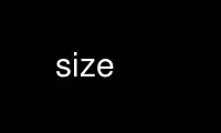 Run size in OnWorks free hosting provider over Ubuntu Online, Fedora Online, Windows online emulator or MAC OS online emulator