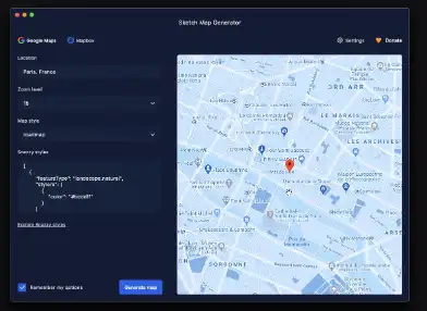 웹 도구 또는 웹 앱 Sketch Map Generator 4 다운로드