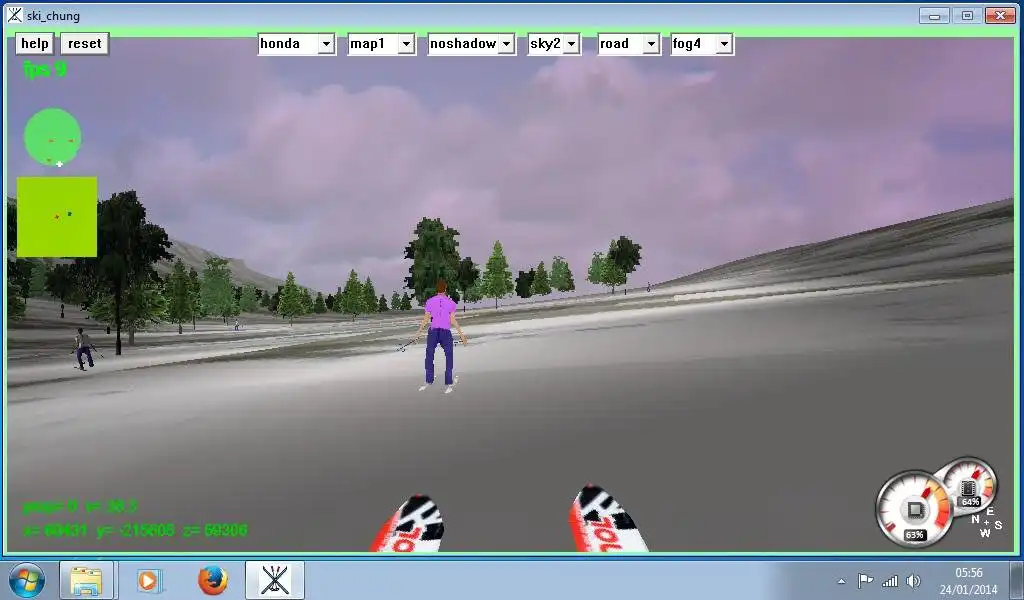 Download web tool or web app ski_chung to run in Windows online over Linux online