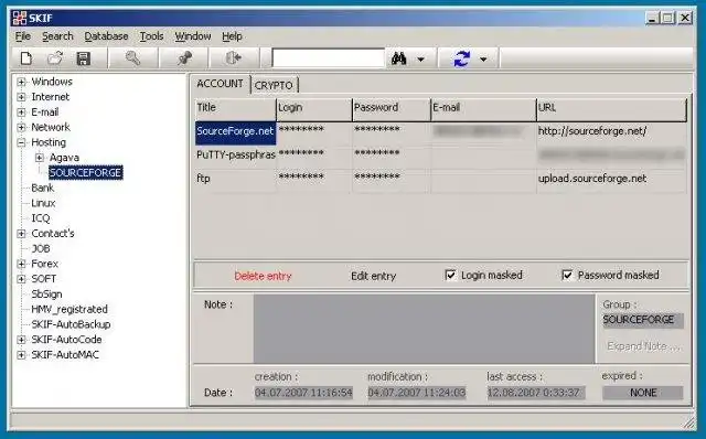 Download web tool or web app SKIF - Personal Password  Data Sentinel
