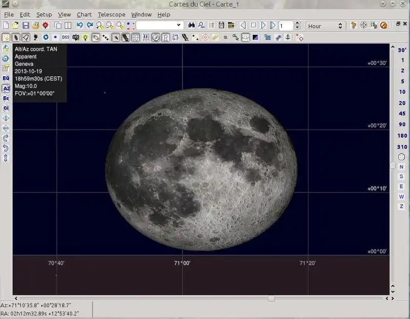 Muat turun alat web atau aplikasi web Sky Chart / Cartes du Ciel