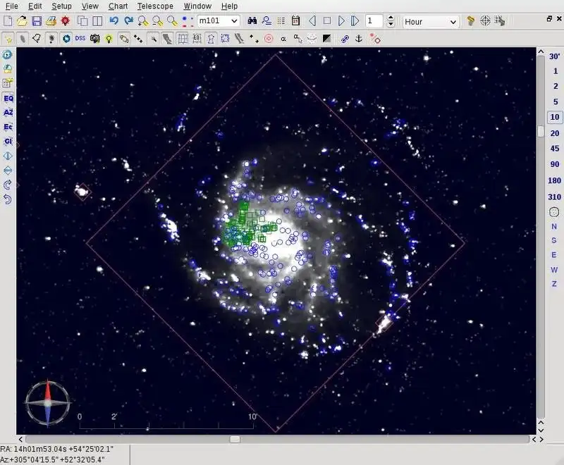 Web-Tool oder Web-App herunterladen Sky Chart / Cartes du Ciel