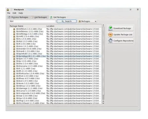 Download webtool of webapp Slackpack Package Manager