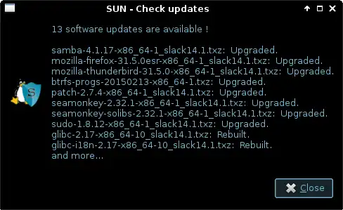 Download web tool or web app Slackware Update Notifier