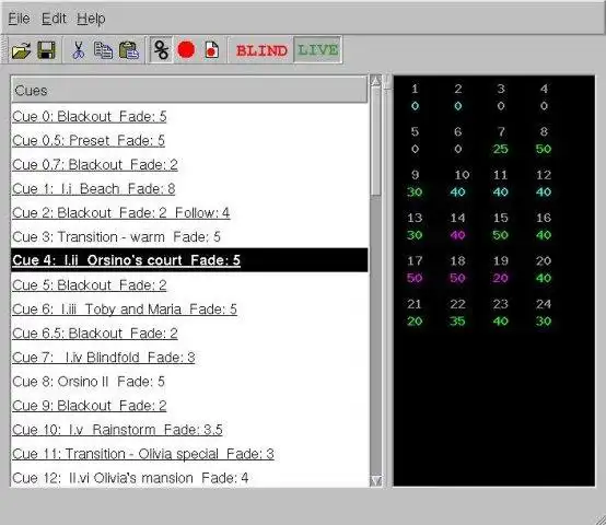 Download web tool or web app SLight theater lighting control software