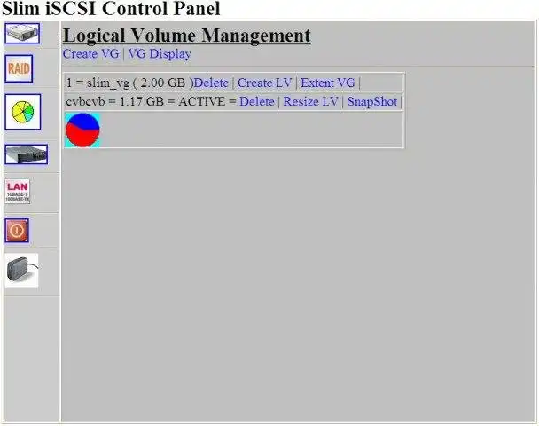 Download web tool or web app Slim PHP iSCSI Panel for Centos