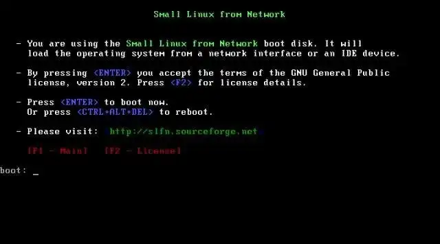 Download web tool or web app Small Linux from Network