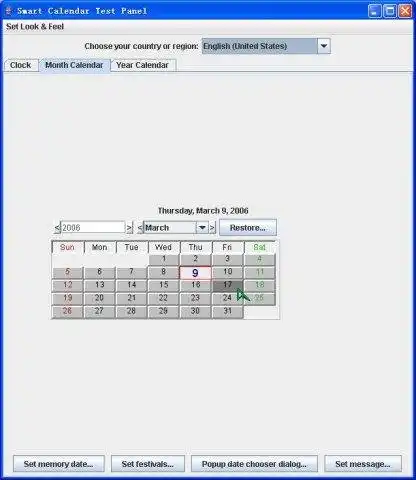 Загрузите веб-инструмент или веб-приложение Smart Calendar для приложений Java