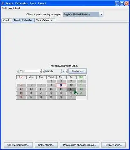 Web ツールまたは Web アプリをダウンロード Java アプリケーション用の Smart Calendar