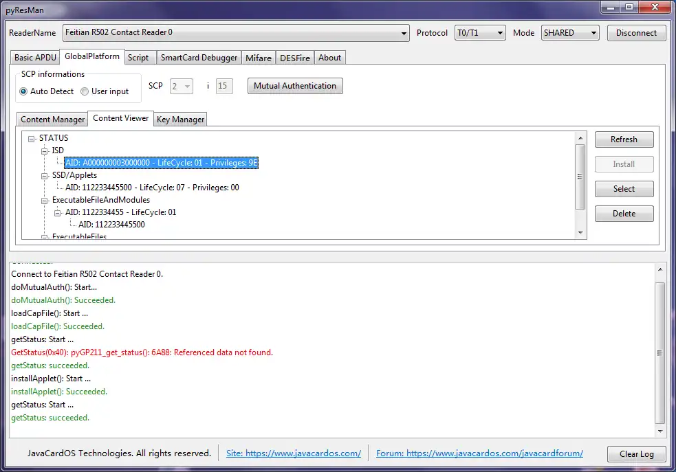 Download web tool or web app Smart-Card-Tool-pyResMan
