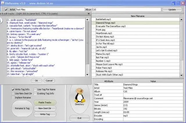 Download web tool or web app Smart ID3 Tag Editor, File Renamer: Java