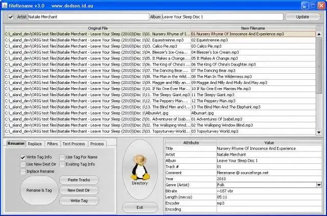 Download web tool or web app Smart ID3 Tag Editor, File Renamer: Java