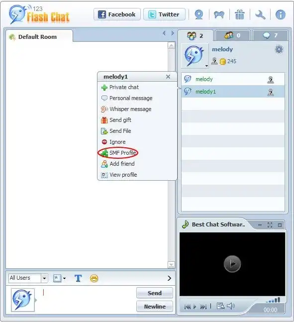 Download web tool or web app SMF Chat Module