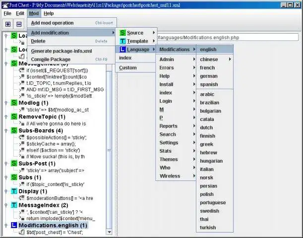 下载网络工具或网络应用程序 SMF Mod Creator