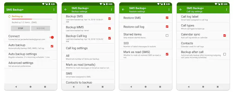 Muat turun alat web atau apl web SMS Backup+